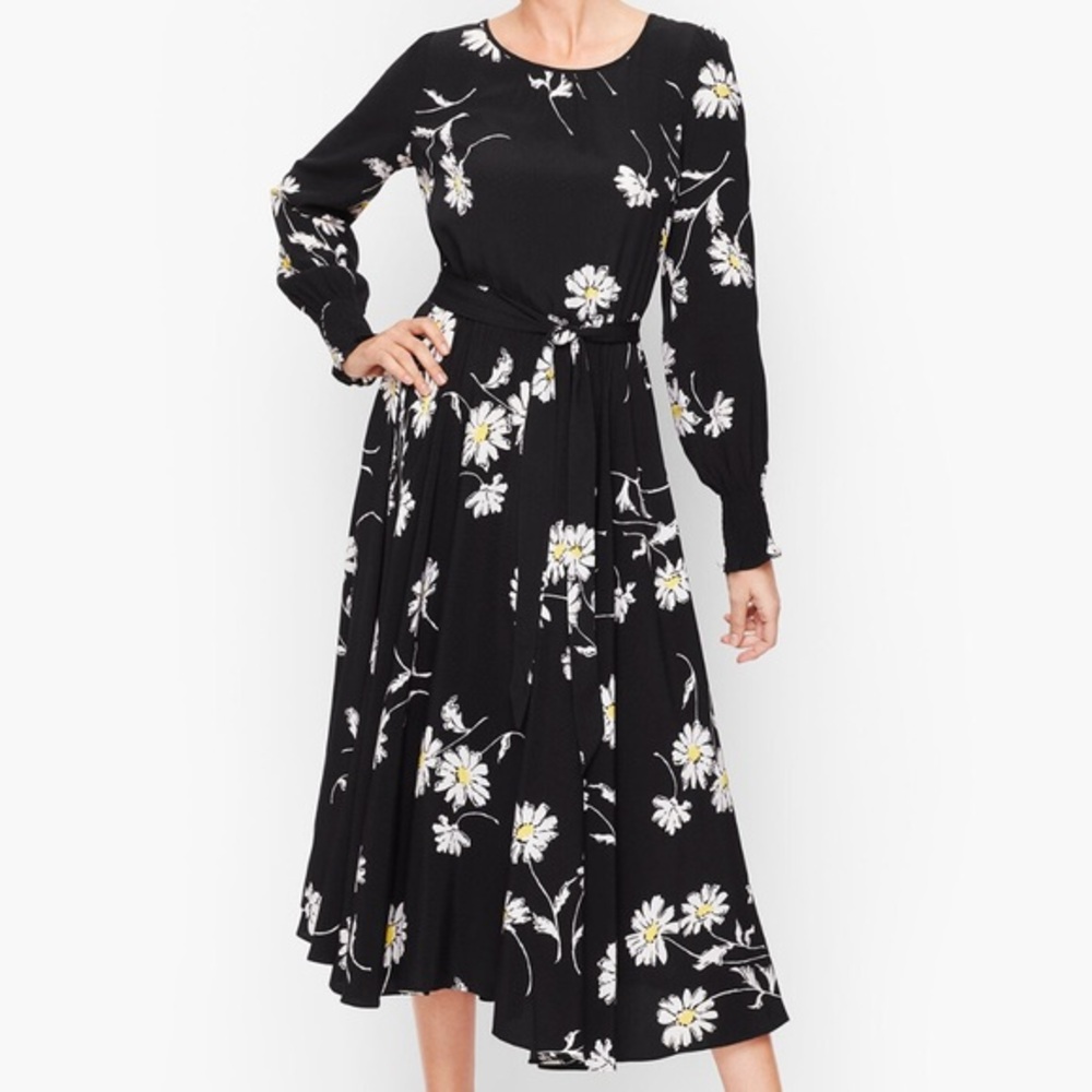 Talbots Vintage Fit and Flare Floral dress size 8